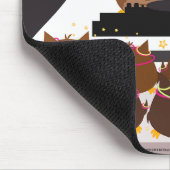 Music DJ Owl Design - Mousepad Muismat (Hoek)