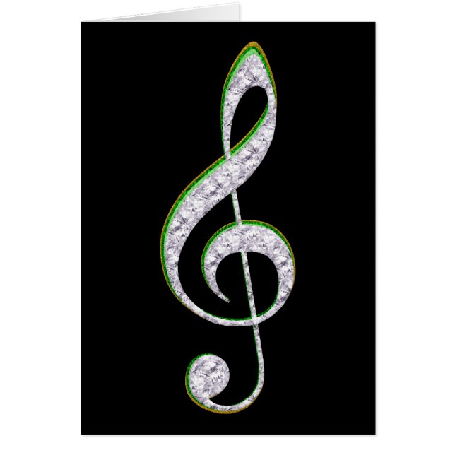 MUSIC Emerald en Diamond Treble Clef (Voorkant)