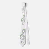 MUSIC Emerald en Diamond Treble Clef Stropdas (Voorkant)