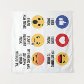 Music Emojis Wandkleed (Voorkant (horizontaal))