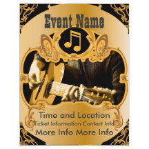 Music Event  Gold Flyer