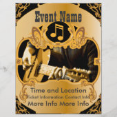 Music Event  Gold Flyer (Achterkant)