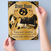 Music Event  Gold Flyer (Hand)