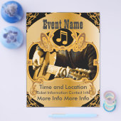 Music Event  Gold Flyer (Enkel)
