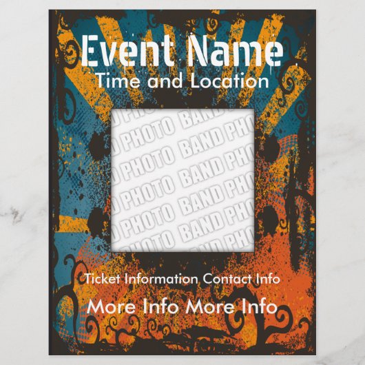 Music Event Grunge Flyer (Voorkant)