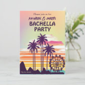 Music Festival Co-Ed Couples Bachelor Party Kaart (Staand voorkant)