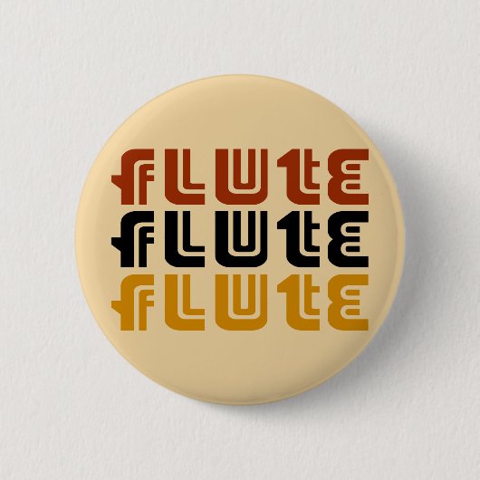 Music Flute Logo Ronde Button 5,7 Cm (Voorkant)