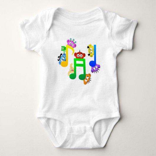 Music Fun Notes van Planet Peek-A-Boo Romper (Voorkant)