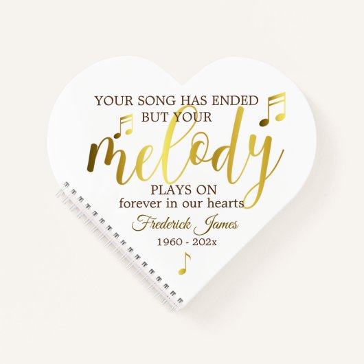 Music Funeral Heart Livre d'invité (Devant)