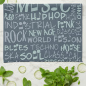 Music Genres Word Collage serviette à main (Plié)
