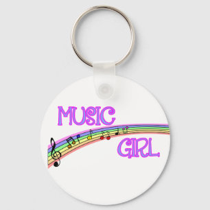 Music Girl Rainbow Sleutelhanger