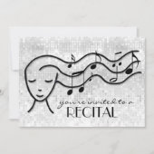 Music Girl recital uitnodiging (Voorkant)