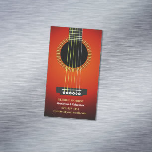 Music Guitar Magnetisch Visitekaartje