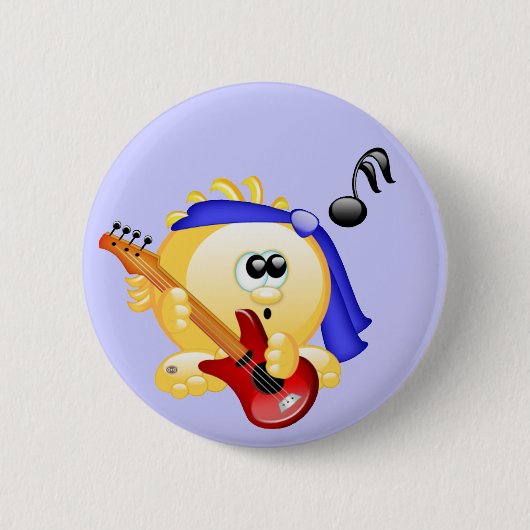 Music Guitar Player Ronde Button 5,7 Cm (Voorkant)