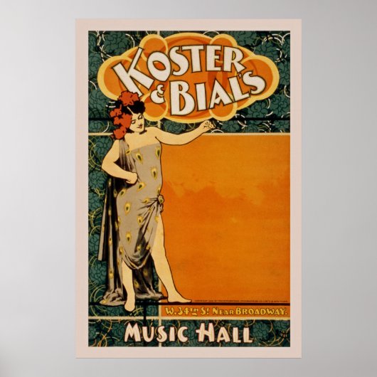 Music Hall Vintage Poster (Voorkant)