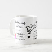 Music & Heart – Inspirational Musical Quote Mug (Devant gauche)