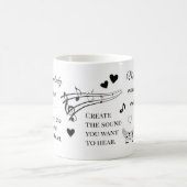 Music & Heart – Inspirational Musical Quote Mug (Centre)