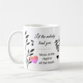 Music & Heart – Inspirational Musical Quote Mug (Gauche)