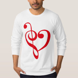 Music Heart Red T-shirt