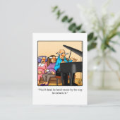 Music Humor Piano Briefkaart (Staand voorkant)