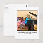 Music Humor Piano Briefkaart (Voorkant / Achterkant)