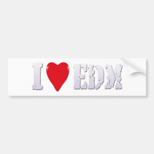 Music I Heart EDM (Club Sound Music) -Sticker Bumpersticker