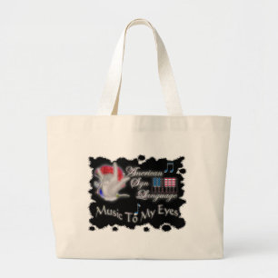 MUSIC in mijn ogen Grote Tote Bag