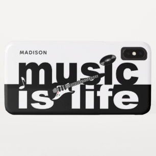 Music Is Life aangepaste naam telefoonhoesjes iPhone XS Max Hoesje