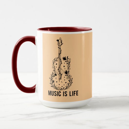 Music Is Life Instrument Art | Combo Mug (Gauche)