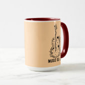 Music Is Life Instrument Art | Combo Mug (Devant droit)