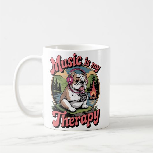 Music Is My Therapy Ceramic Mug (Gauche)
