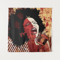 Music Jazz - afro-amerikaanse jazz-zangeres op gru