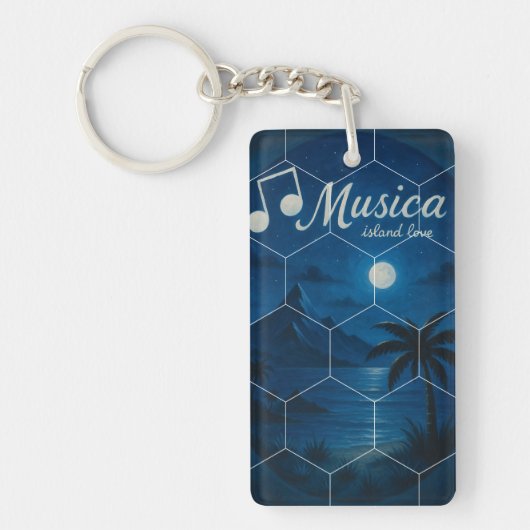 Music Keychain, Island Vibes Sleutelhanger (Voorkant)
