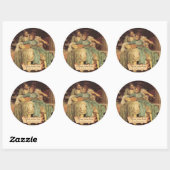 "Music Lesson" Pre-Raphaelite Bladwijzer Ronde Sticker (Vel)