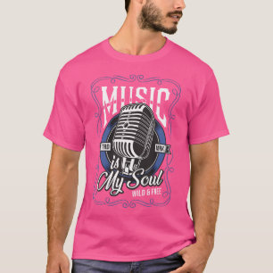 Music Love Microphone Gitaar T-shirt