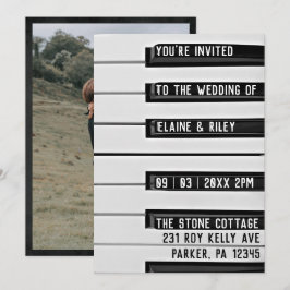 Music=Love Piano Keys Foto Weddenschap Kaart