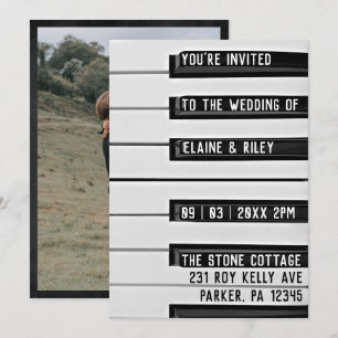 Music=Love Piano Keys Foto Weddenschap Kaart