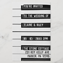 Music=Love Piano Photo Budget Weddenschap Flyer