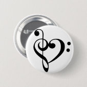 Music Love Ronde Button 5,7 Cm (Voorkant /achterkant)