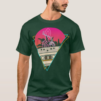 Music Lover 80s Art Treble Clef Vaporwave Tropical T-shirt