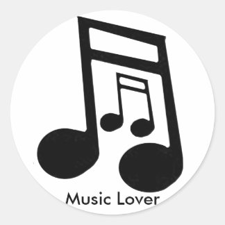 MUSIC LOVER Collectie Ronde Sticker