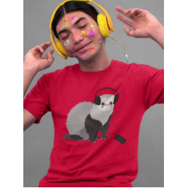 Music Lover Ferret Mannen T-shirt