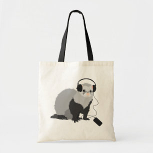 Music Lover Ferret Tote Bag