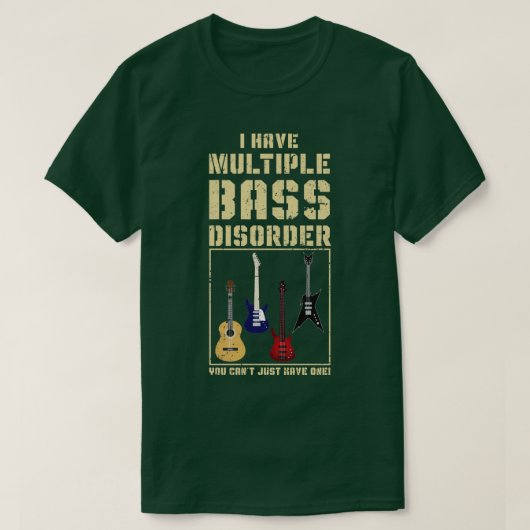 Music Lover Funny Bass Player Gift Bass Guiter T-shirt (Design voorkant)