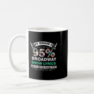 Music Lover Gifts 2My Brain is 95 Broadway Funny 2 Koffiemok