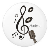 Music Lover Keramische Knop (Voorkant)