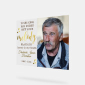 Music Lover Memorial Foto Keepsake Acryl Bord (Hoek)