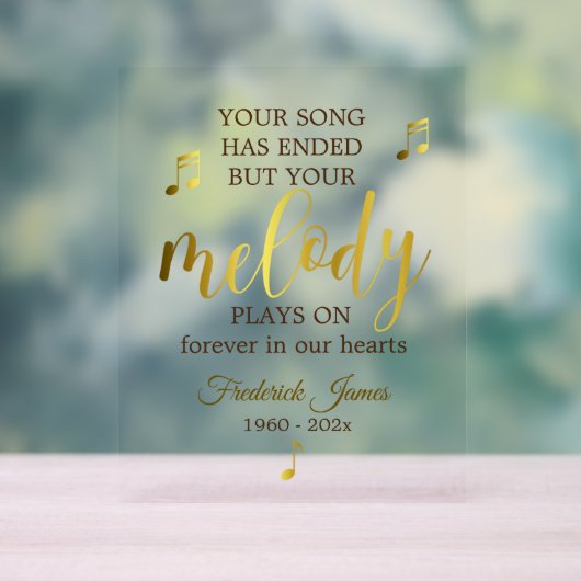 Music Lover Memorial Keepsaké (Neutre)