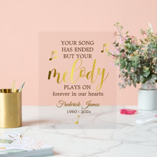 Music Lover Memorial Keepsaké (Mariage)