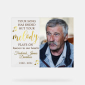 Music Lover Memorial Photo Keepsaké (Recto)